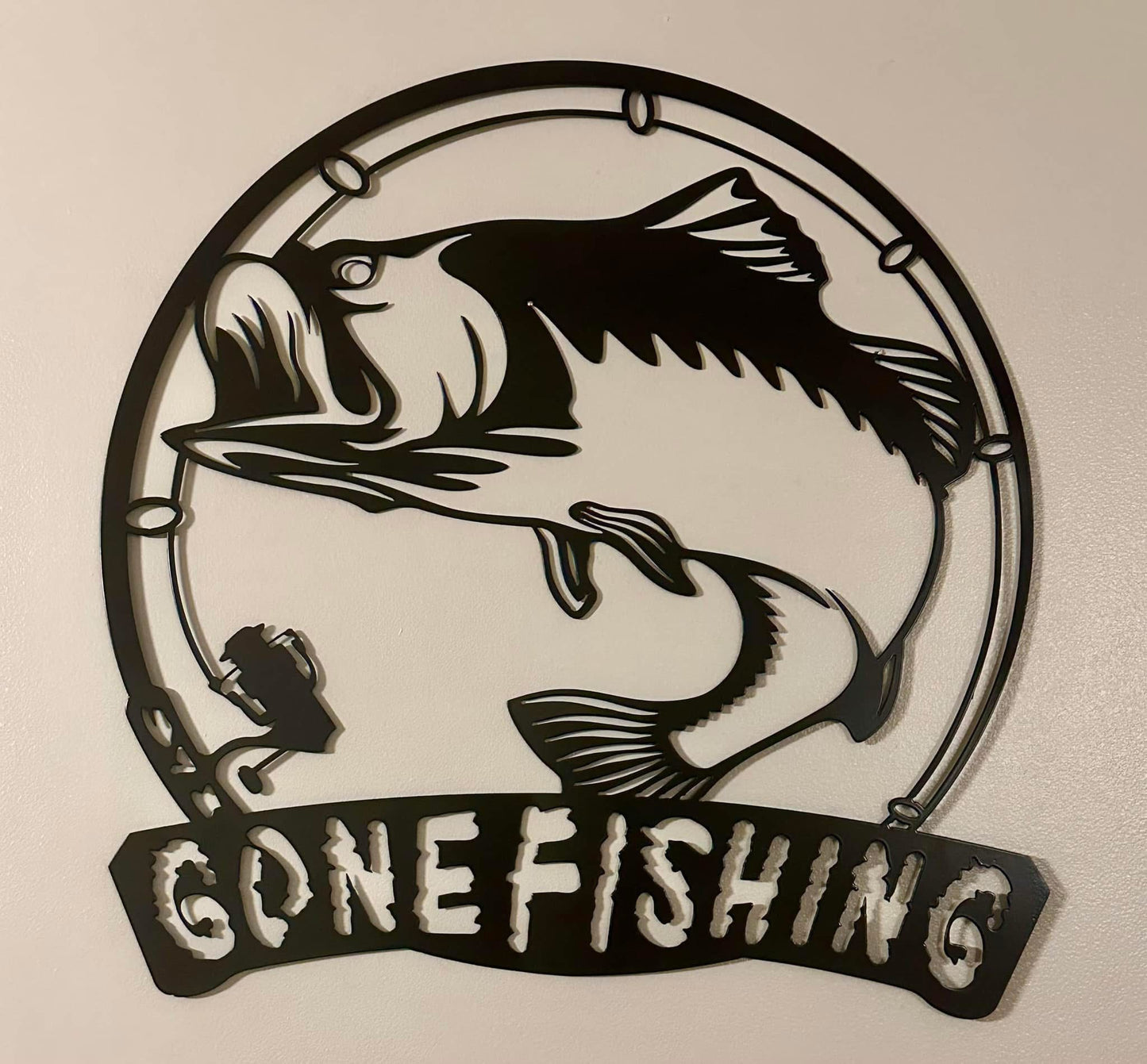 Gone fishing sign
