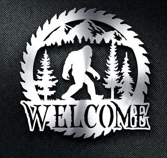Sasquatch welcome sign 2