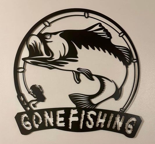 Gone fishing sign